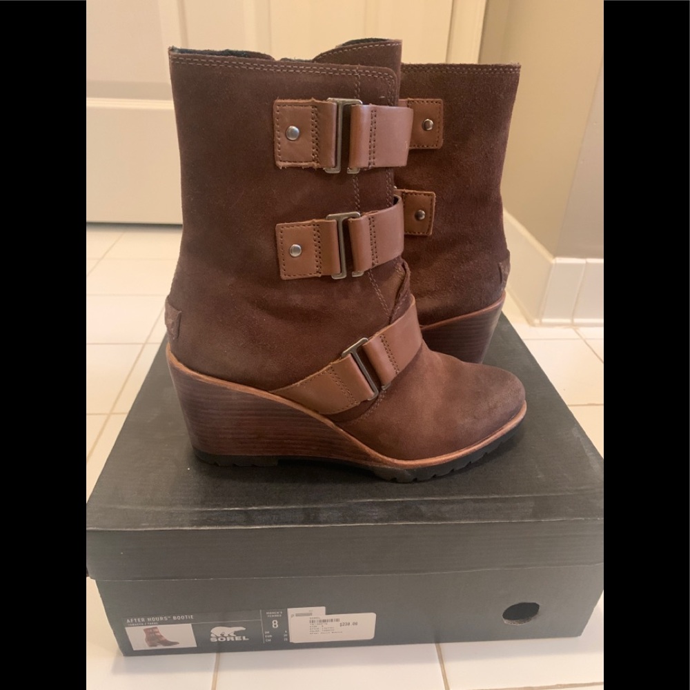 Sorel after hours bootie in tabacco
